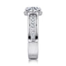 Dennise - 14K White Gold Wide Band Round Diamond Engagement Ring - 0.5 ct