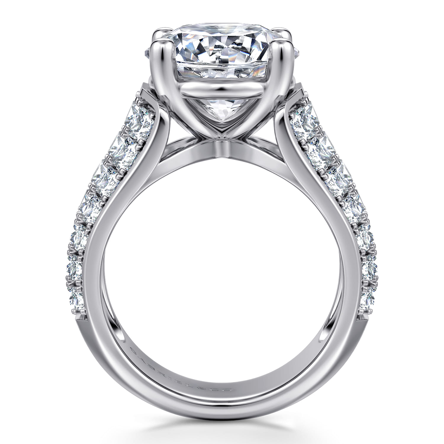 Kera - 14K White Gold Round Diamond Engagement Ring - 2.9 ct - Shot 2