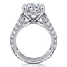 Kera - 14K White Gold Round Diamond Engagement Ring - 2.9 ct