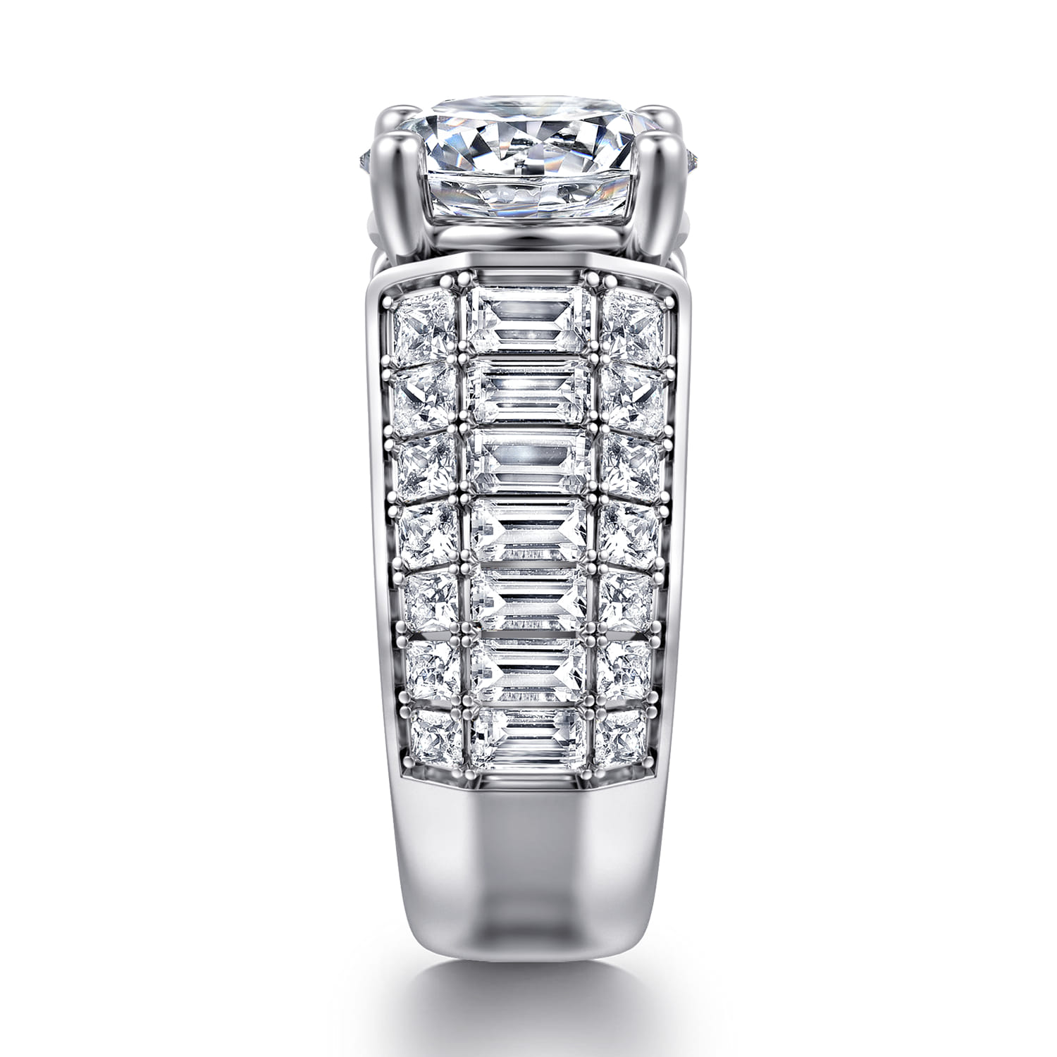 Kera - 14K White Gold Round Diamond Engagement Ring - 2.9 ct - Shot 4