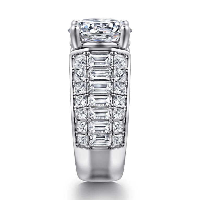 Kera - 14K White Gold Round Diamond Engagement Ring - 2.9 ct - Shot 4