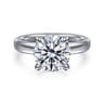 Neema - 14K White Gold Round Diamond Engagement Ring - 0.1 ct