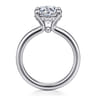 Neema - 14K White Gold Round Diamond Engagement Ring - 0.1 ct