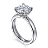 Neema - 14K White Gold Round Diamond Engagement Ring - 0.1 ct