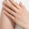 Neema - 14K White Gold Round Diamond Engagement Ring - 0.07 ct