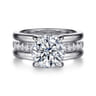 Reeba - 14K White Gold Round Diamond Engagement Ring - 0.35 ct