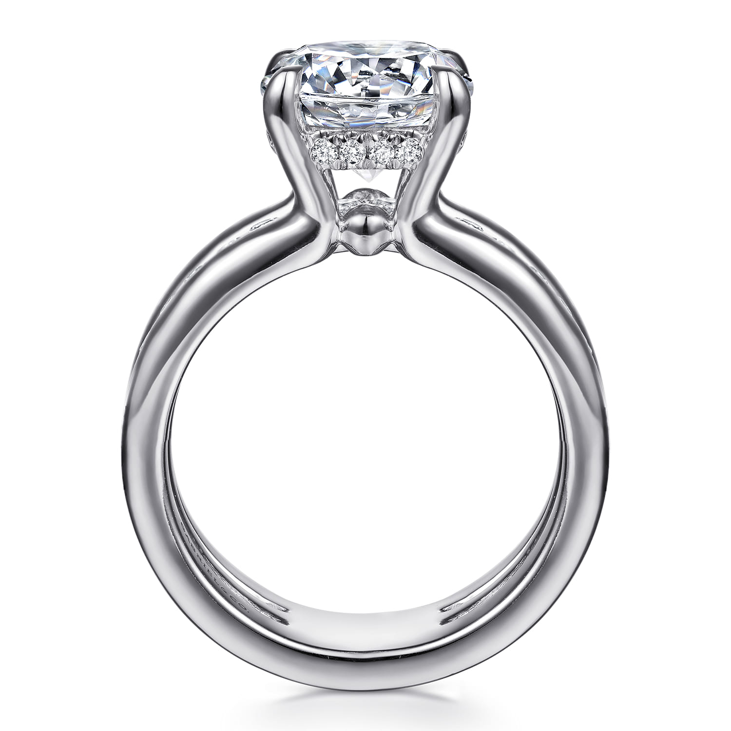 Reeba - 14K White Gold Round Diamond Engagement Ring - 0.35 ct - Shot 2