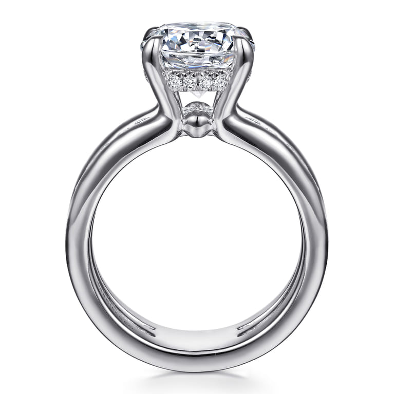 Reeba - 14K White Gold Round Diamond Engagement Ring - 0.35 ct - Shot 2