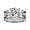 Reeba - 14K White Gold Round Diamond Engagement Ring - 0.35 ct