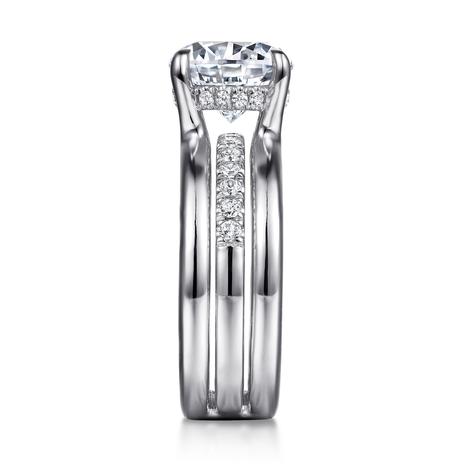 Reeba - 14K White Gold Round Diamond Engagement Ring - 0.35 ct - Shot 5