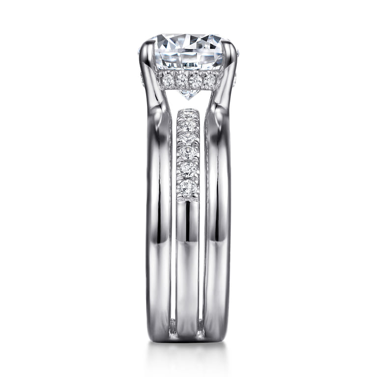Reeba - 14K White Gold Round Diamond Engagement Ring - 0.35 ct - Shot 5