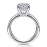 Giova - 14K White Gold Round Diamond Engagement Ring - 0.1 ct