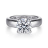 Reeve - 14K White Gold Round Diamond Engagement Ring - 0.07 ct