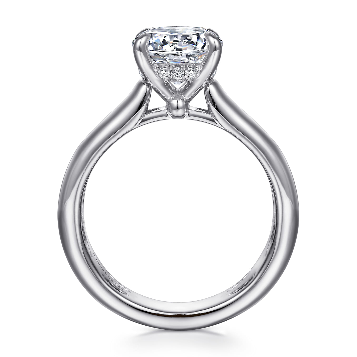 Reeve - 14K White Gold Round Diamond Engagement Ring - 0.07 ct - Shot 2