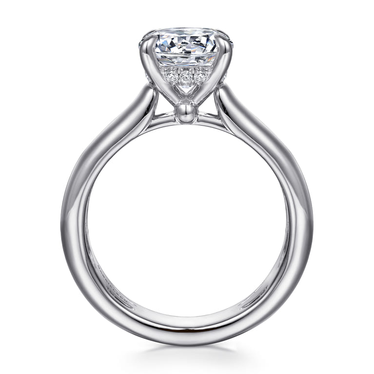 Reeve - 14K White Gold Round Diamond Engagement Ring - 0.07 ct - Shot 2