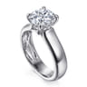 Reeve - 14K White Gold Round Diamond Engagement Ring - 0.07 ct