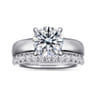 Reeve - 14K White Gold Round Diamond Engagement Ring - 0.07 ct