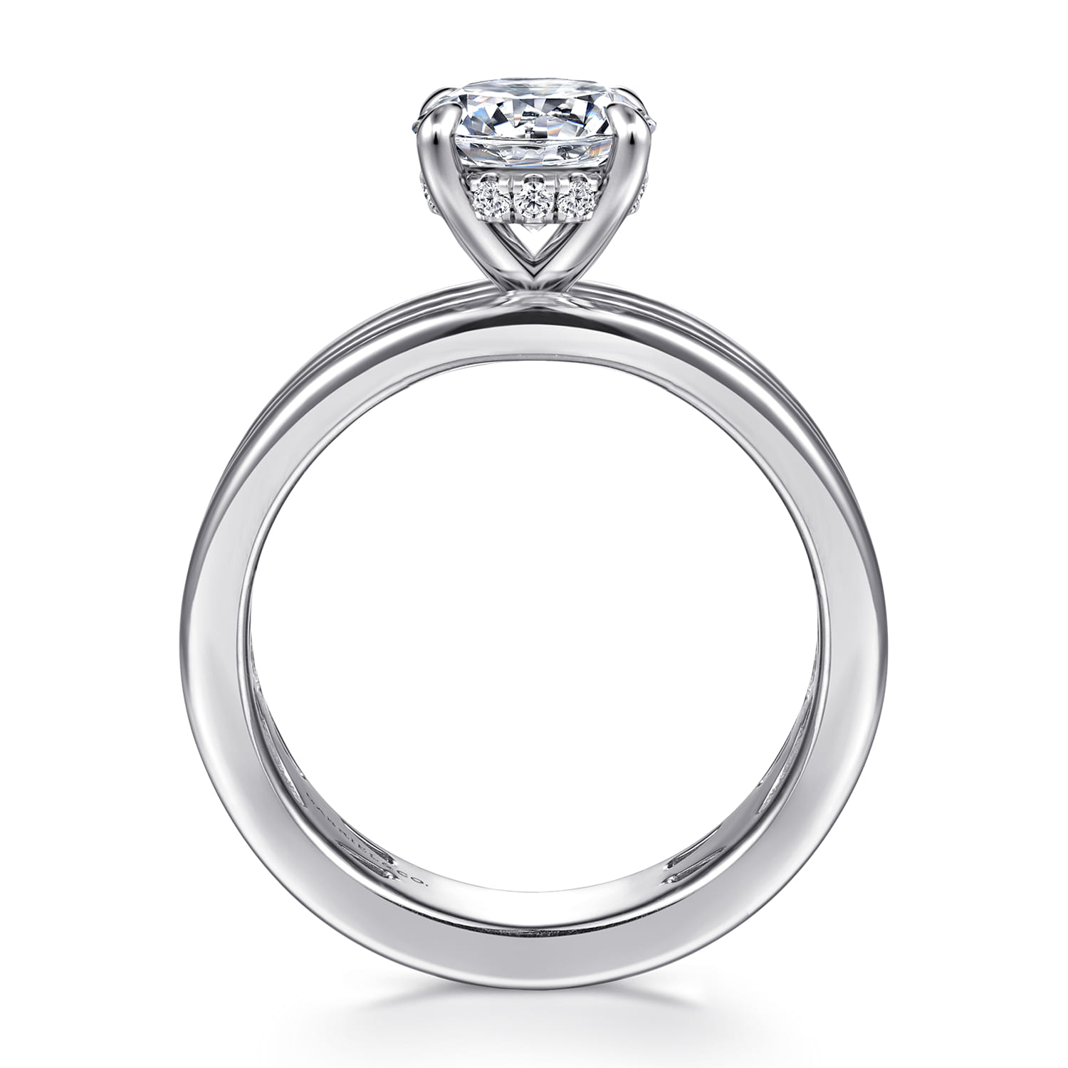 Sela - 14K White Gold Diamond Engagement Ring - 0.07 ct - Shot 2