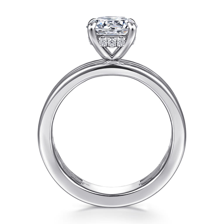 Sela - 14K White Gold Diamond Engagement Ring - 0.07 ct - Shot 2