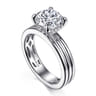 Sela - 14K White Gold Round Diamond Engagement Ring - 0.07 ct