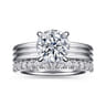 Sela - 14K White Gold Round Diamond Engagement Ring - 0.07 ct