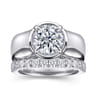 Connor - 14K White Gold Round Diamond Engagement Ring