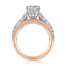 Jessa - 14K White-Rose Gold Round Diamond Engagement Ring - 1.26 ct