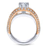 Milene - 14K White-Rose Gold Round Diamond Engagement Ring - 0.6 ct