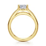 Dennise - 14K Yellow Gold Wide Band Cushion Cut Diamond Engagement Ring - 0.5 ct