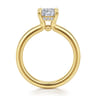 Neema - 14K Yellow Gold Cushion Cut Diamond Engagement Ring - 0.06 ct