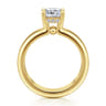 Robin - 14K Yellow Gold Cushion Cut Diamond Engagement Ring - 0.07 ct