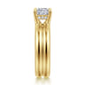 Robin - 14K Yellow Gold Cushion Cut Diamond Engagement Ring - 0.07 ct
