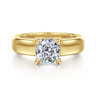 Reeve - 14K Yellow Gold Cushion Cut Diamond Engagement Ring - 0.07 ct