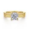 Sela - 14K Yellow Gold Cushion Cut Diamond Engagement Ring - 0.07 ct