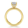 Sela - 14K Yellow Gold Cushion Cut Diamond Engagement Ring - 0.07 ct