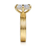 Cassandra - 14K Yellow Gold Compass Prong Elongate Cushion Diamond Engagement Ring - 0.09 ct