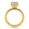 Cassandra - 14K Yellow Gold Elongate Cushion Diamond Engagement Ring - 0.08 ct