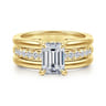 Reeba - 14K Yellow Gold Emerald Cut Diamond Engagement Ring - 0.3 ct