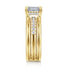 Reeba - 14K Yellow Gold Emerald Cut Diamond Engagement Ring - 0.3 ct