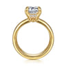 Robin - 14K Yellow Gold Emerald Cut Diamond Engagement Ring - 0.1 ct