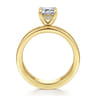 Sela - 14K Yellow Gold Emerald Cut Diamond Engagement Ring - 0.07 ct