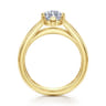 Dennise - 14K Yellow Gold Wide Band Marquise Shape Diamond Engagement Ring - 0.5 ct