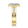 Dennise - 14K Yellow Gold Wide Band Marquise Shape Diamond Engagement Ring - 0.5 ct