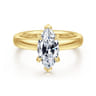 Neema - 14K Yellow Gold Marquise Shape Diamond Engagement Ring - 0.05 ct