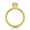 Neema - 14K Yellow Gold Marquise Shape Diamond Engagement Ring - 0.05 ct