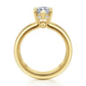Robin - 14K Yellow Gold Marquise Shape Diamond Engagement Ring - 0.08 ct