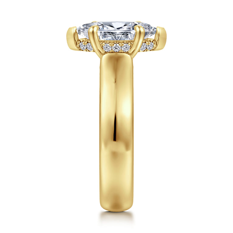 Reeve - 14K Yellow Gold Marquise Shape Diamond Engagement Ring - 0.08 ct - Shot 4
