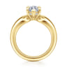 Raven - 14K Yellow Gold Marquise Shape Diamond Engagement Ring - 0.08 ct