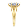 Raven - 14K Yellow Gold Marquise Shape Diamond Engagement Ring - 0.08 ct