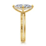 Fabie - 14K Yellow Gold Compass Prong Marquise Diamond Engagement Ring - 0.09 ct